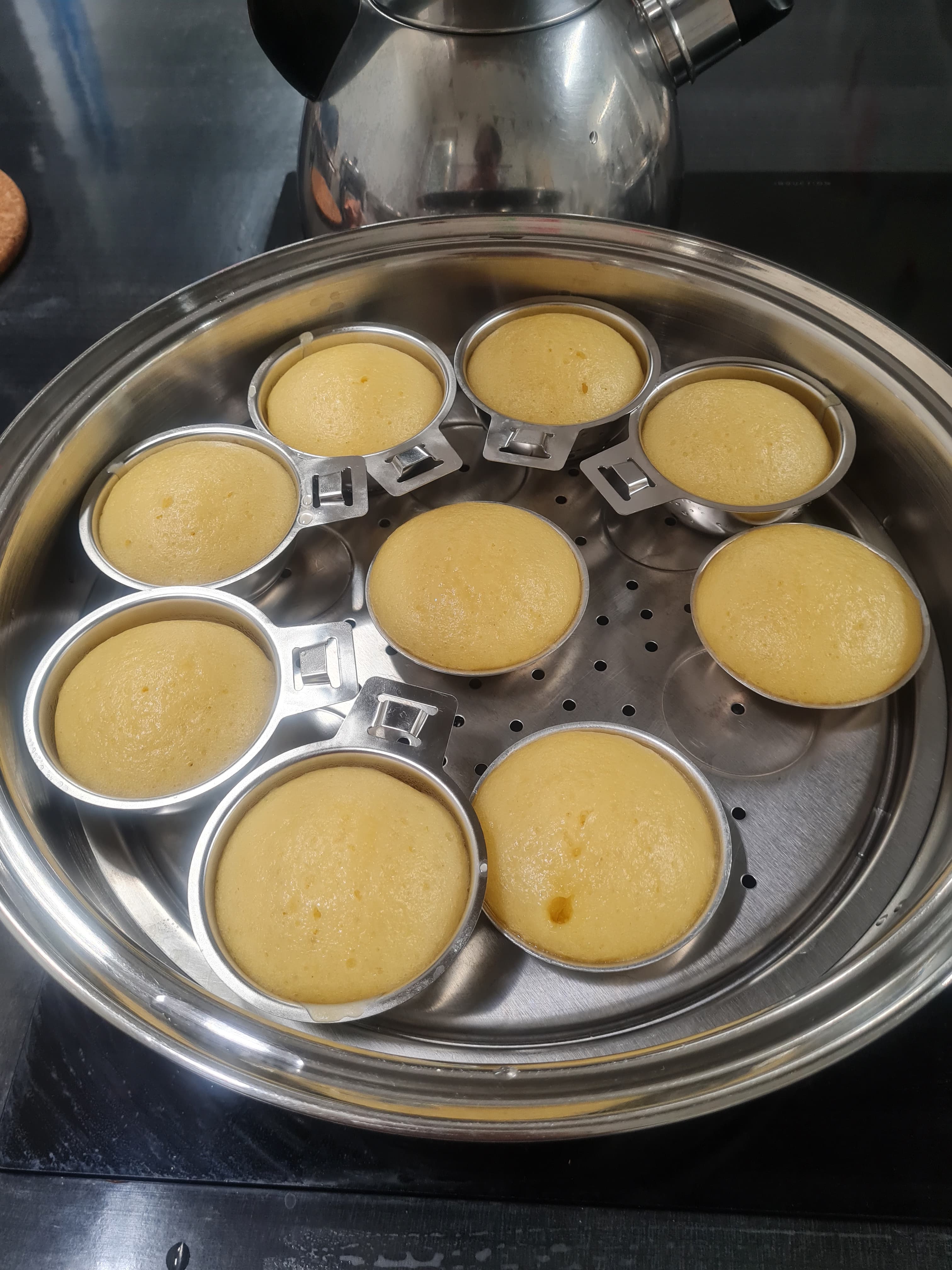 Puto, Filipino steamed rice cakes, made in Saladmaster egg cups